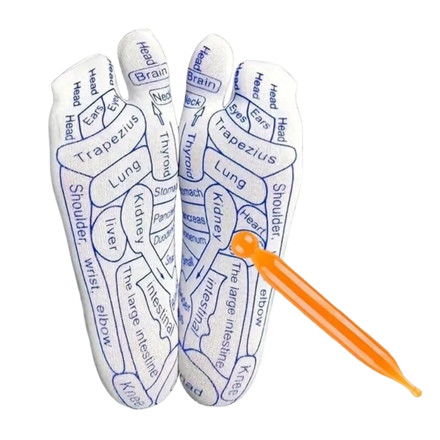 Full Reflexology Acupressure Therapy Socks Set (1 Set) - Zidbik