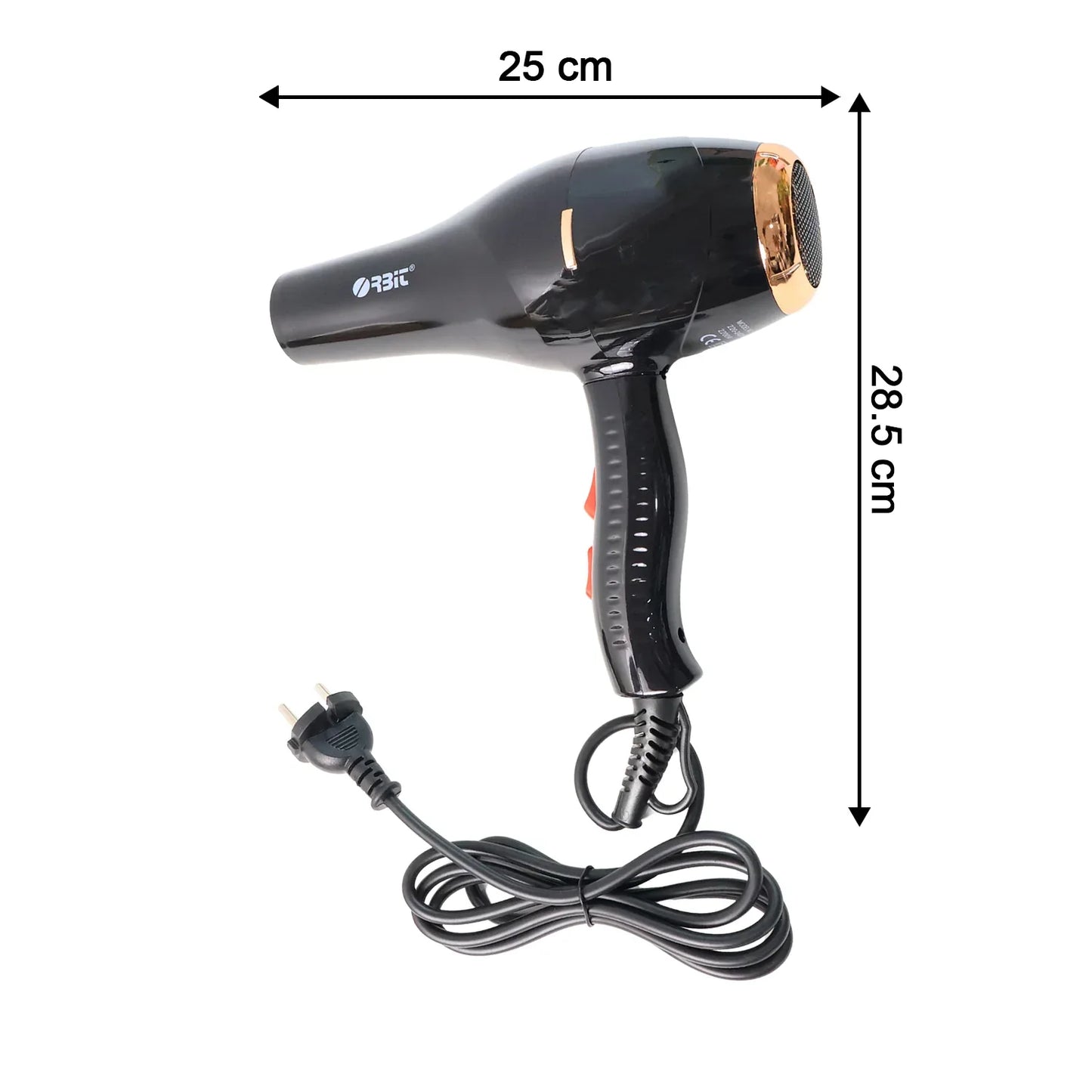 Orbit Professional Electric Hair Dryer With Concentrator Nozzle (1 Pc) - Zidbik