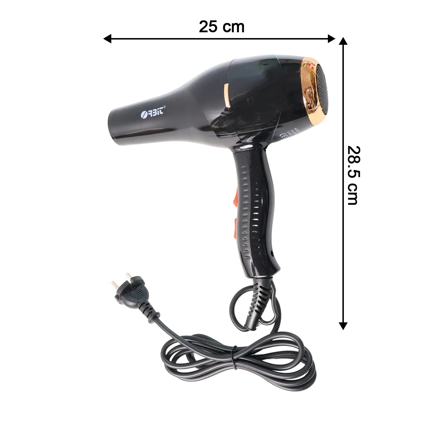 Orbit Professional Electric Hair Dryer With Concentrator Nozzle (1 Pc) - Zidbik