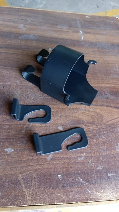 8548 Car Headrest Backseat Organizer 3 In 1 Automotive Cell Phone Drink Cupholder Adapter With Headrest Hooks For Kids And Adults Multifunctional Storage For Car Travel Accessories - Zidbik