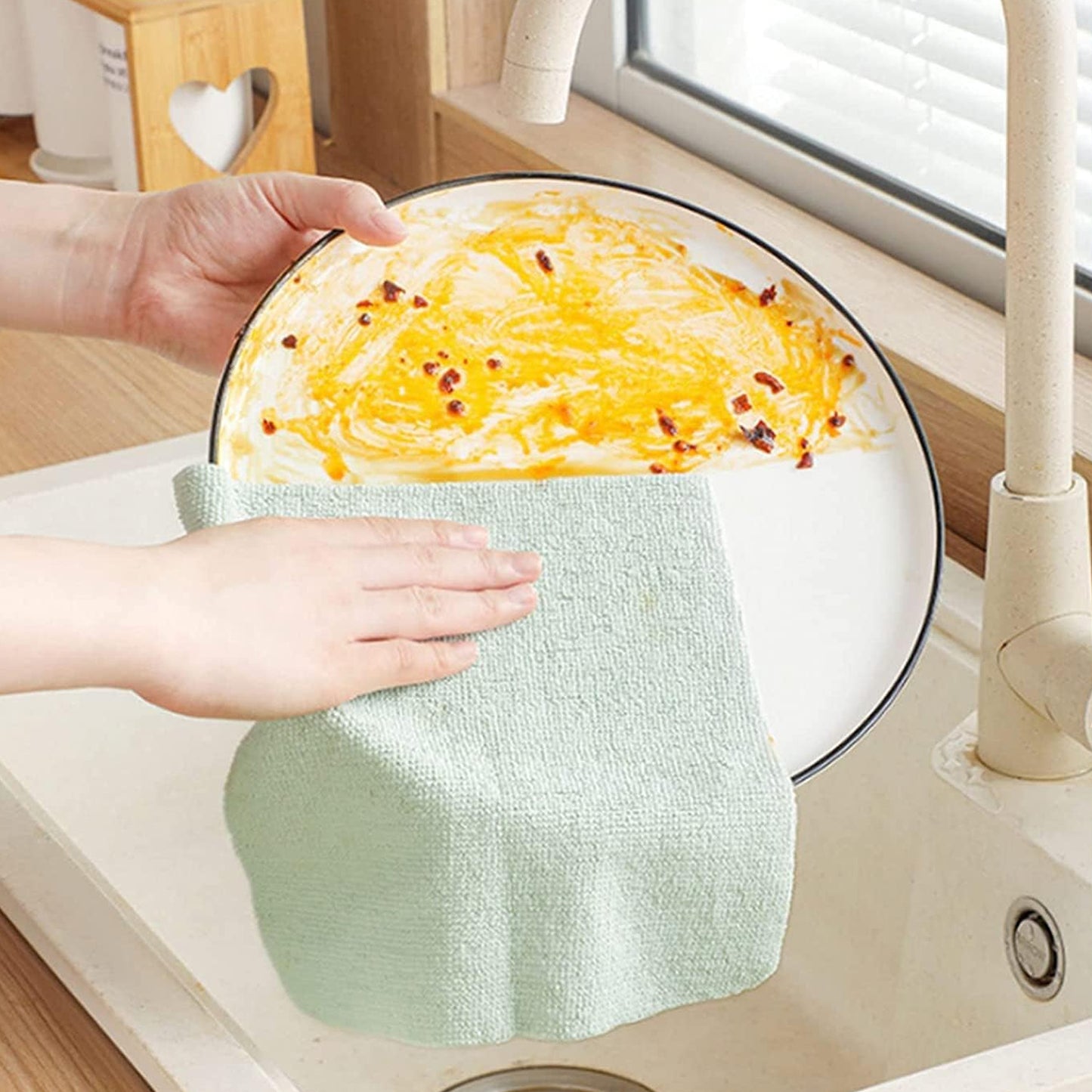 Microfiber Cleaning Cloth With Box Magic Wipe (10 Pcs Set) - Zidbik