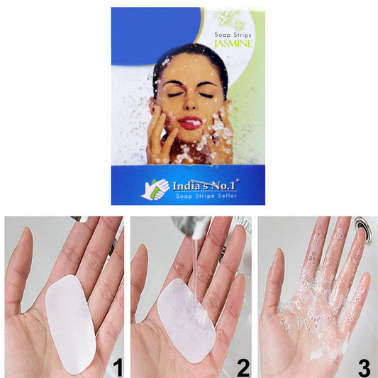 1311 Fresh Paper Soap Strips Traveling Hand Wash With Jasmine Fragrance (100pc) - Zidbik