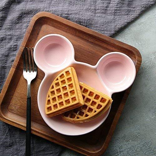 0843 Mickey Shaped Kidssnack Serving Sectioned Plate - Zidbik