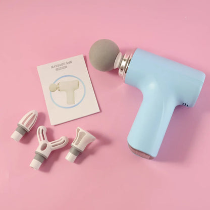 Electric Vibrating Massage Gun With Multiple Interchangeable Heads - Zidbik