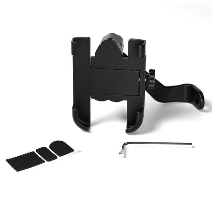 6706 Mobile Phone Holder With Easy Adjustable Rear View Mirror Mount Solid Metal Cradle Stand Suitable For Bike  Mobile Phones - Zidbik