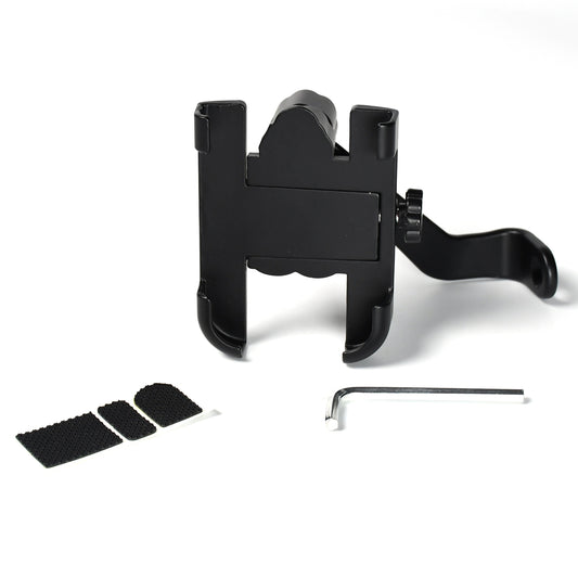 6706 Mobile Phone Holder With Easy Adjustable Rear View Mirror Mount Solid Metal Cradle Stand Suitable For Bike  Mobile Phones - Zidbik