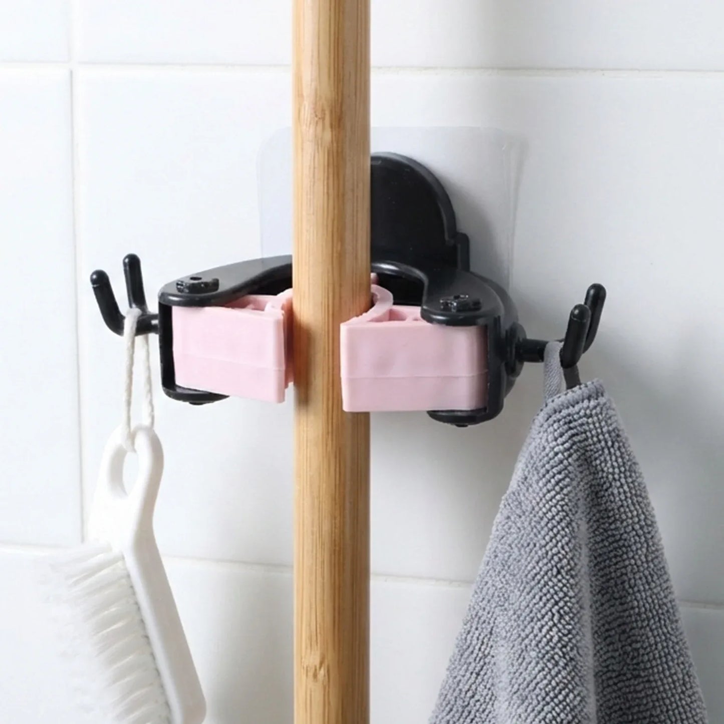 Powerful Antler Style Wall Mounted Mop Broom Holder (1 Pc) - Zidbik