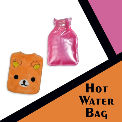 6503 Orange Panda Small Hot Water Bag With Cover For Pain Relief Neck Shoulder Pain And Hand Feet Warmer Menstrual Cramps. - Zidbik