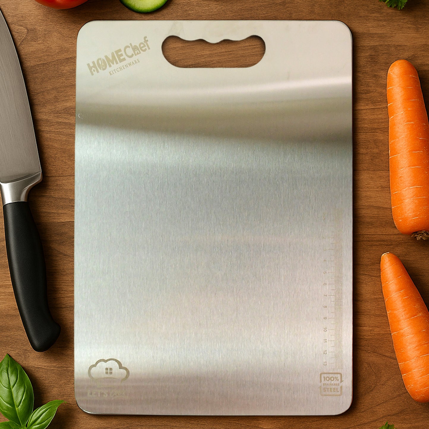Premium Stainless Steel Cutting Board 229mm X 330mm (1 Pc) - Zidbik