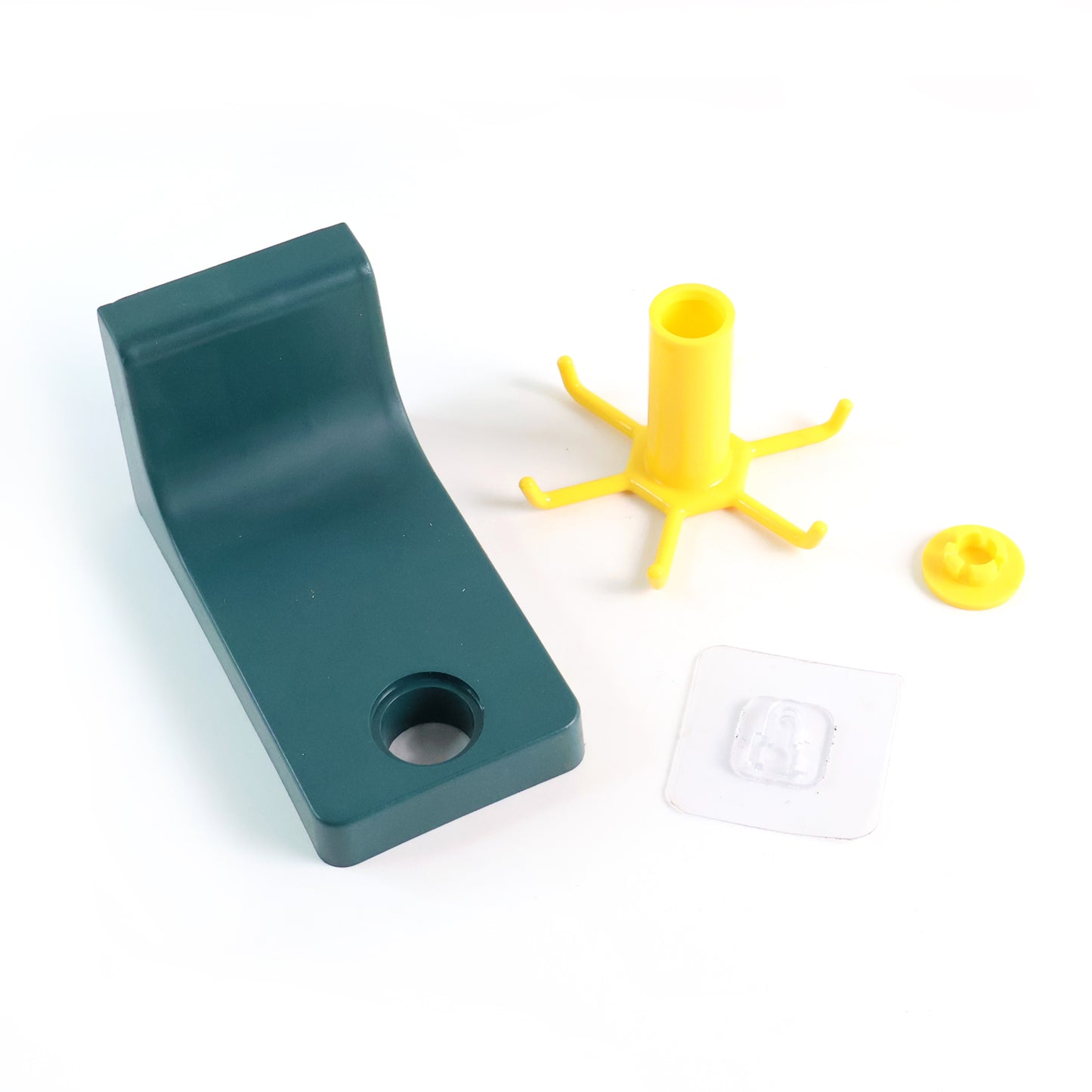 4605 360 Degree Rotating Self Adhesive Plastic Wall Hook Hanger Multifunctional Hanger With 6 Heavy Duty Claw Hooks - Zidbik