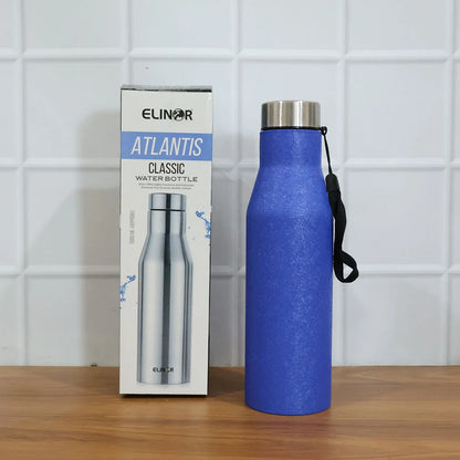 Classic Stainless Steel Water Bottle Blue Color (1000 Ml 1 Piece) - Zidbik