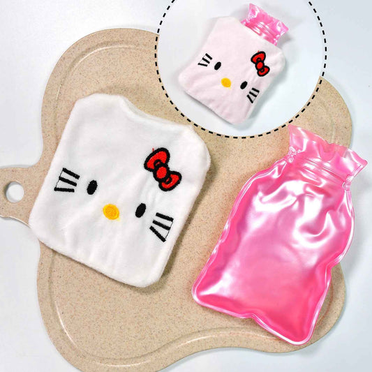 Hello Kitty Hot Water Bag 6526 - White Cover for Pain Relief Neck, Shoulder, Hand, Feet & Menstrual Cramps