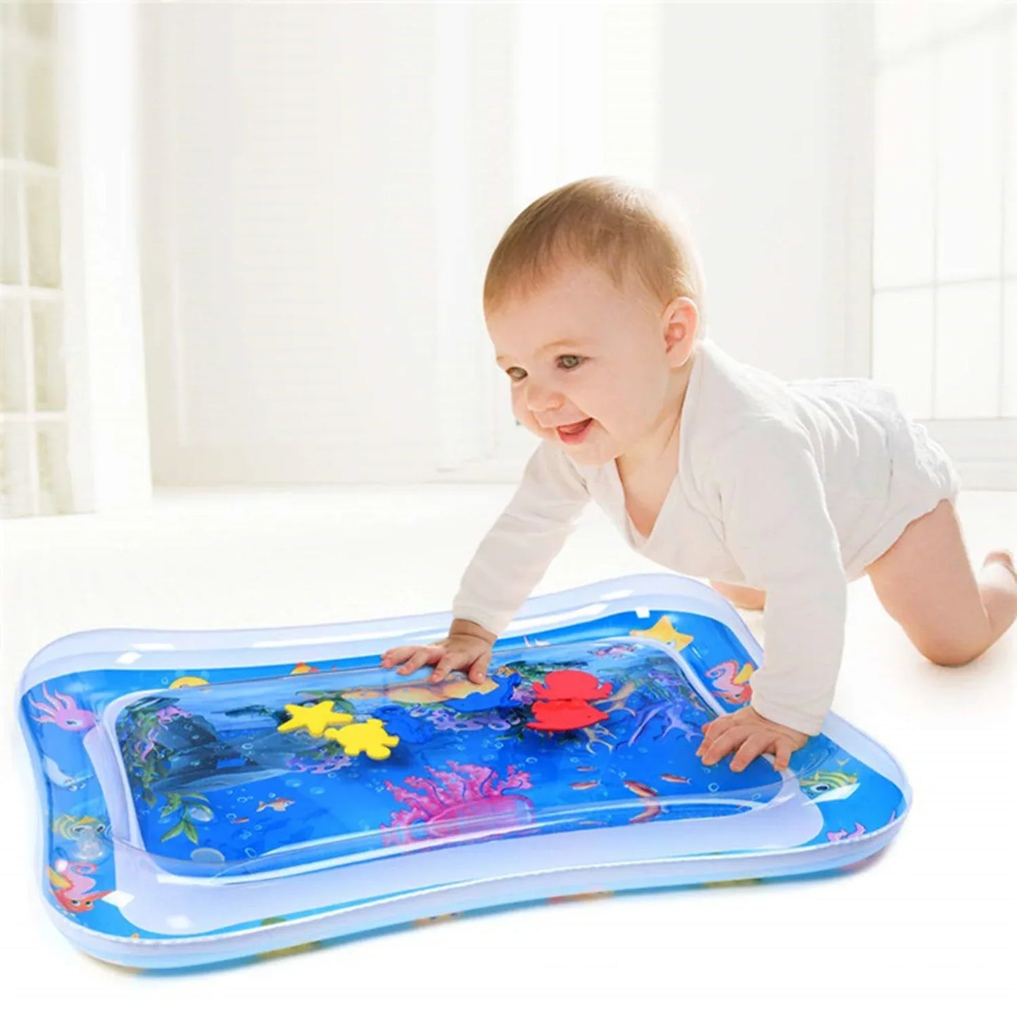 8090 Baby Water Mat Inflatable Baby Play Mat Activity Center For Infant Baby Toys 3 To 15 Months Baby Gifts For Boys Girls(Assorted Design) - Zidbik
