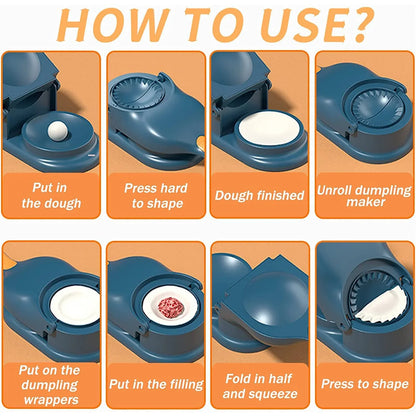5302 Dumpling Press Mould For Gujiya Ghughra Momos Making 2 In 1 Dumpling Maker Mould Machine Kitchen Dumpling Making Tool - Zidbik