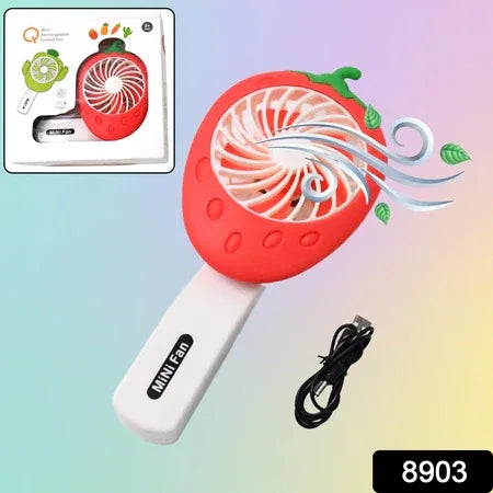 Rechargeable Handheld Mini Fan (Battery Not Included Mix Color) - Zidbik