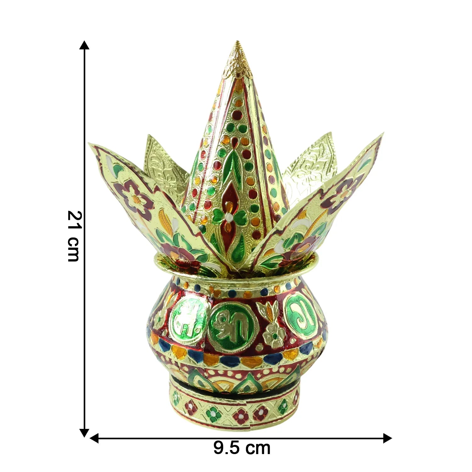 Traditional Decorative Pooja Kalash (1 Set) - Zidbik
