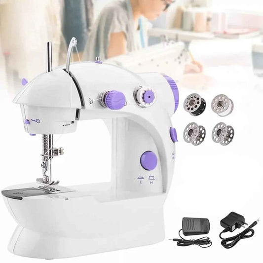 12917 Home Tailoring Sewing Machine With Extension Table Set Foot Pedal Adapter Mini Electric Silai Machine Portable Stitching Machinetailoring Machine - Zidbik
