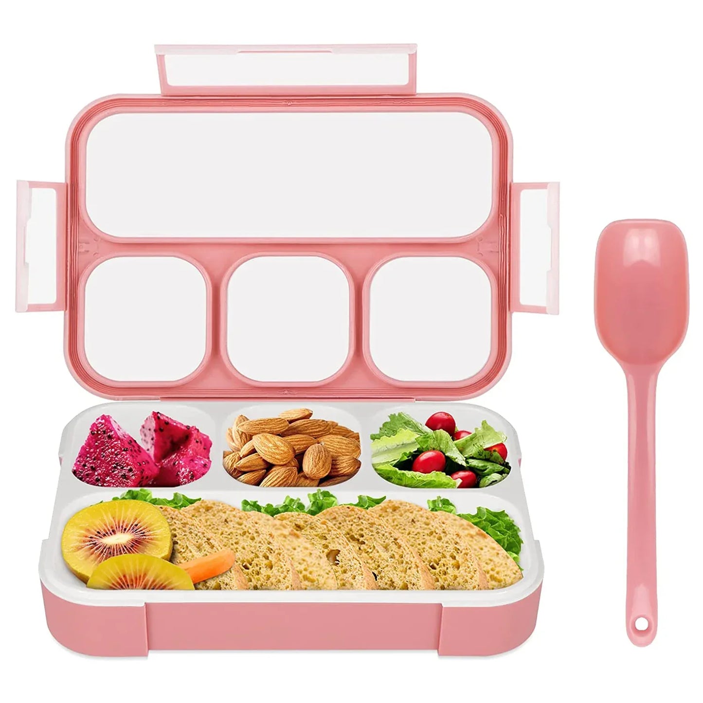 5212 Lunch Box 4 Compartment With Leak Proof Lunch Box For School Office Use - Zidbik
