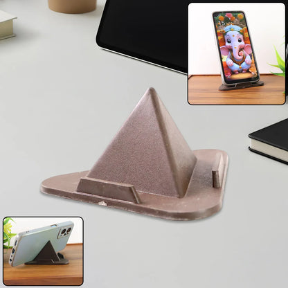Pyramid Brown Mobile Stand With 3 Different Inclined Angles - Zidbik