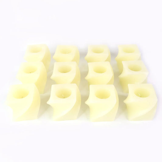 Set Of 12 Led Flameless Decorative Candles Square Shape Tealight Lamps - Zidbik