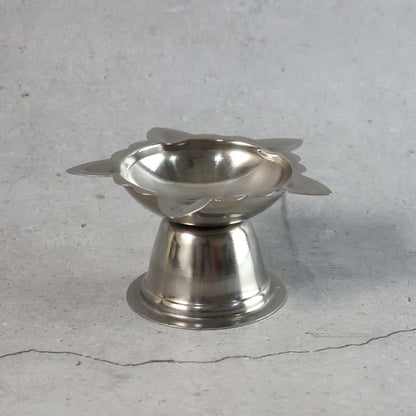 Stainless Steel Sunflower Design Diya Stand (Big Size) (1 Pc) - Zidbik