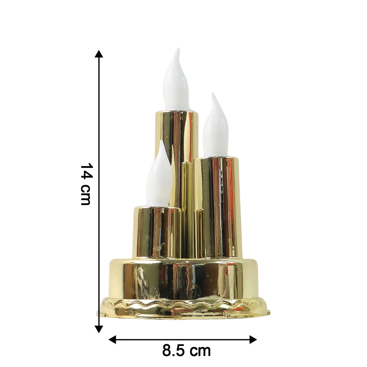 Led Flameless Candle Lamp With Triple Candle Design (1 Pc) - Zidbik