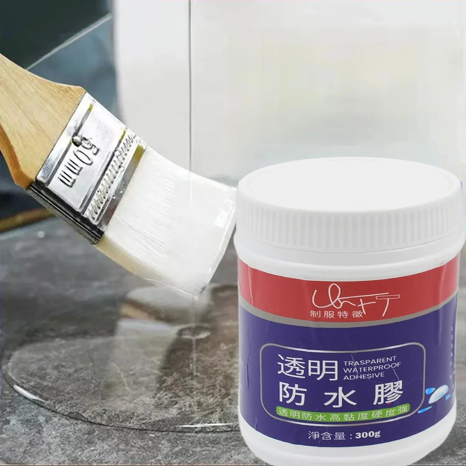 Transparent Waterproof Glue 300g Without Brush (1 Pc) - Zidbik