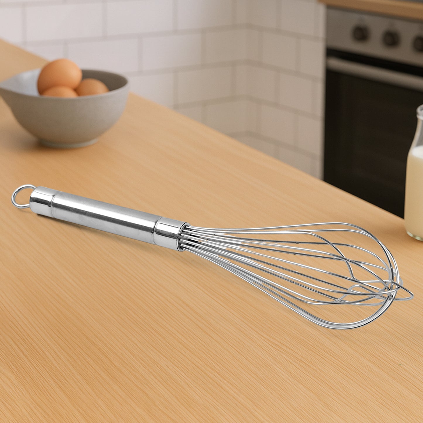 Apex Stainless Steel Large Hand Whisk (1 Pc) - Zidbik