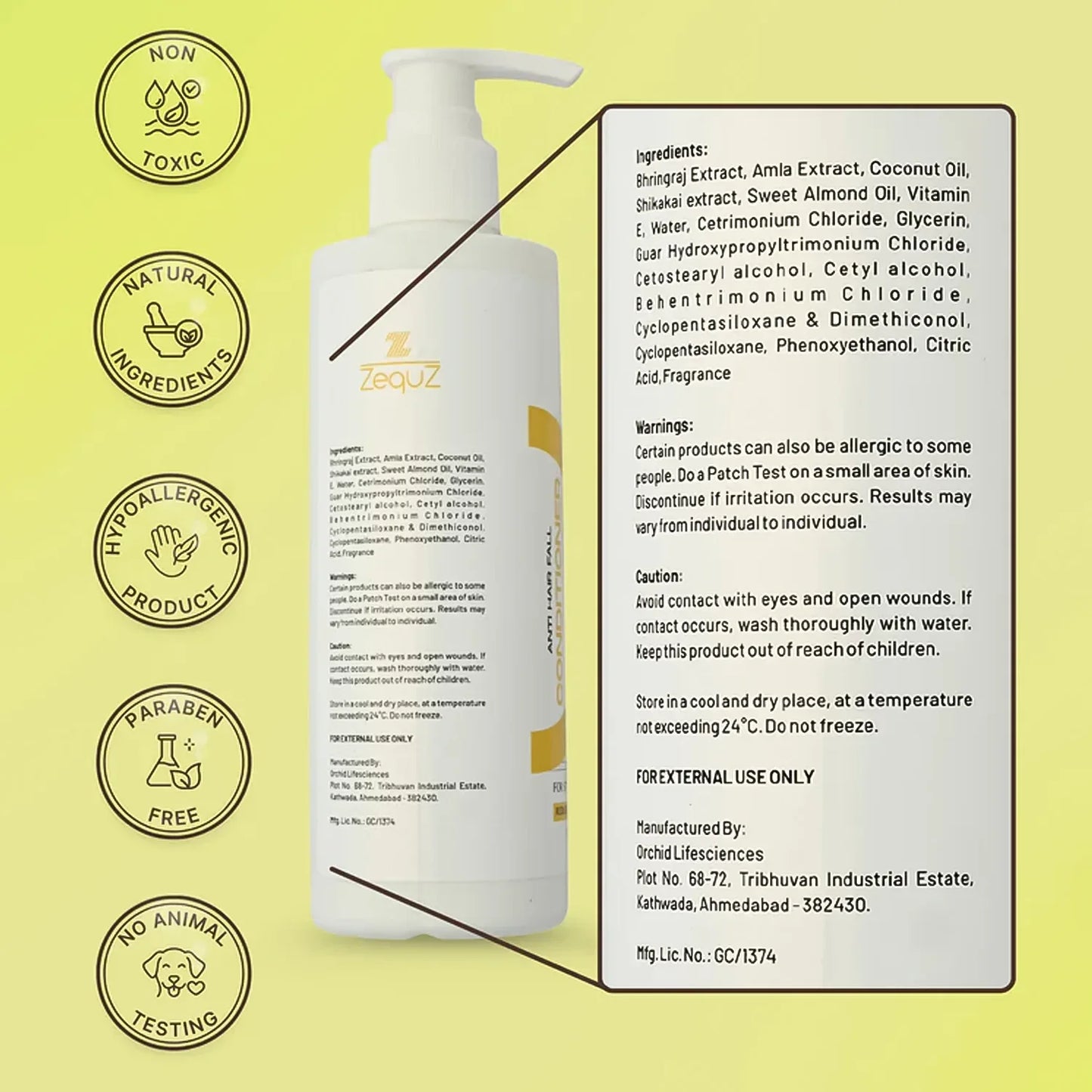 Zequz Anti Hair Fall Conditioner - (1 Pc 250 Ml) - Zidbik