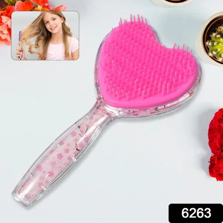 Heart Shape Hair Brush Massage Shower Comb (1 Pc) - Zidbik