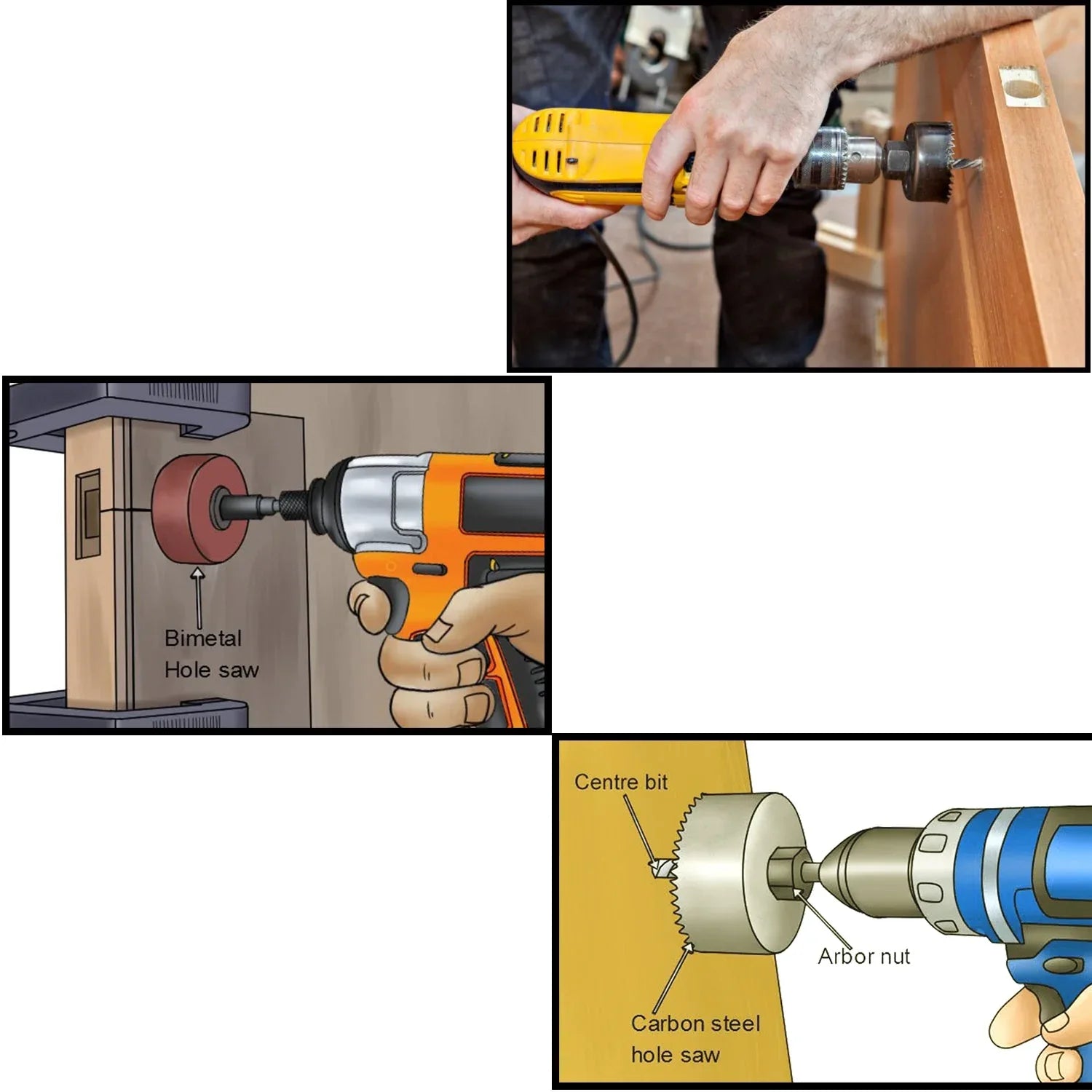 0415 -12 Pcs 19-64mm Hole Saw Kit - Zidbik