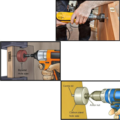 0415 -12 Pcs 19-64mm Hole Saw Kit - Zidbik