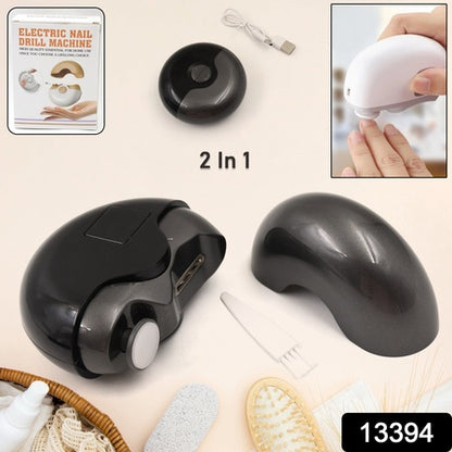 2-in-1 Electric Nail Clippers Nail File With Light (1 Pc) - Zidbik