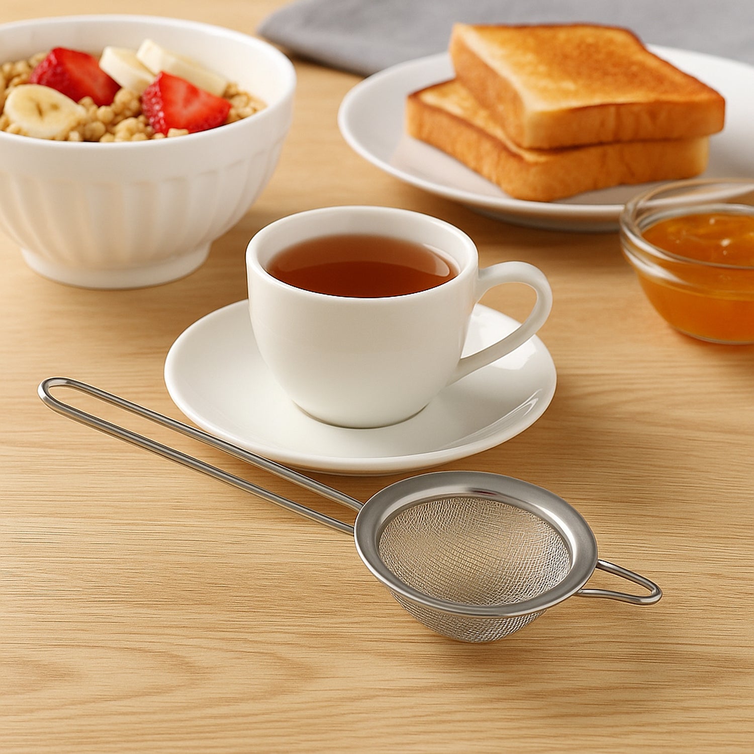 Supermom Slim Stainless Steel Strainer (1 Pc) - Zidbik