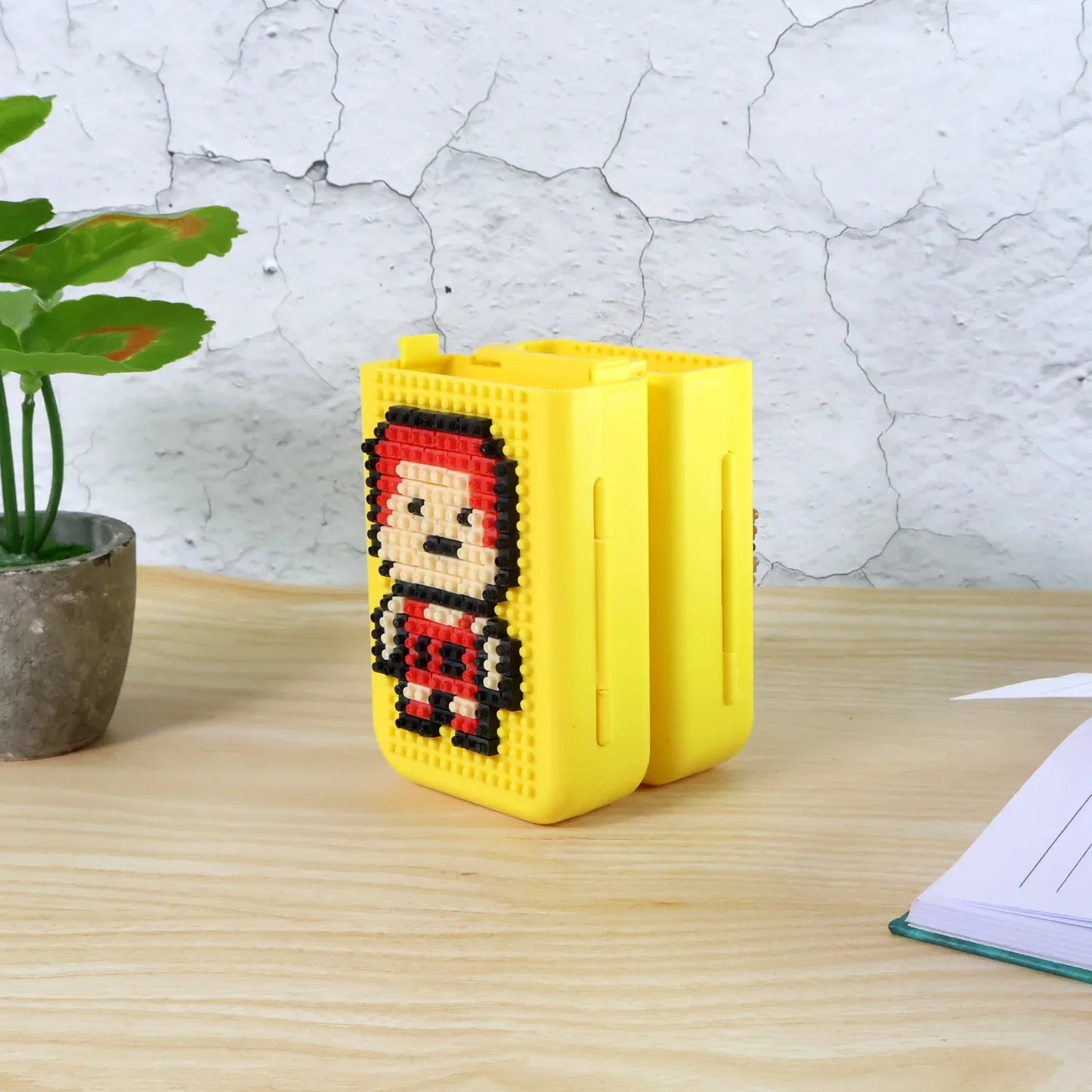Diy Pixel Art Pen Stand With Building Block Set - Zidbik