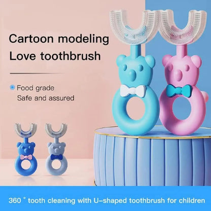 Baby Bear U-shaped Toothbrush Silicone Brush Head (1 Pc) - Zidbik