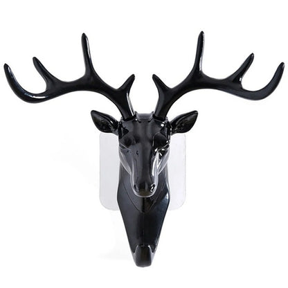 1743 Deer Head Self Adhesive Wall Door Hook Hanger - Zidbik