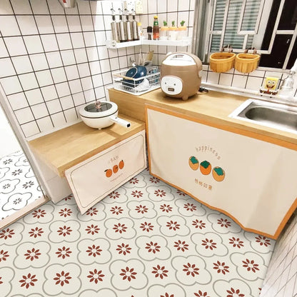 Peel And Stick Floor Tiles Kitchen Bathroom Backsplash Sticker Detachable Waterproof Diy Tile Stickers For Wall Decoration Tiles Home Decoration (8x8 Inch 1 Pc Tiles) - Zidbik