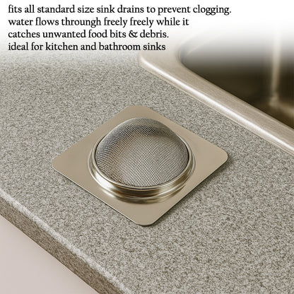 Stainless Steel Square Sink Strainer (1 Pc) - Zidbik