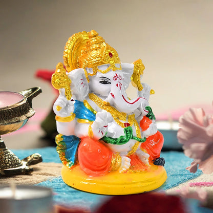 Lord Ganesha Idol Ganpati Statue Ganpatii Bappa Showpiece For Gifts (1 Pc) - Zidbik