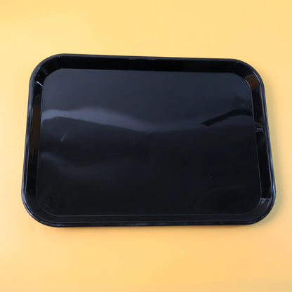 Plastic Serving Tray Plate 40 30 Cm (1 Pc Black) - Zidbik