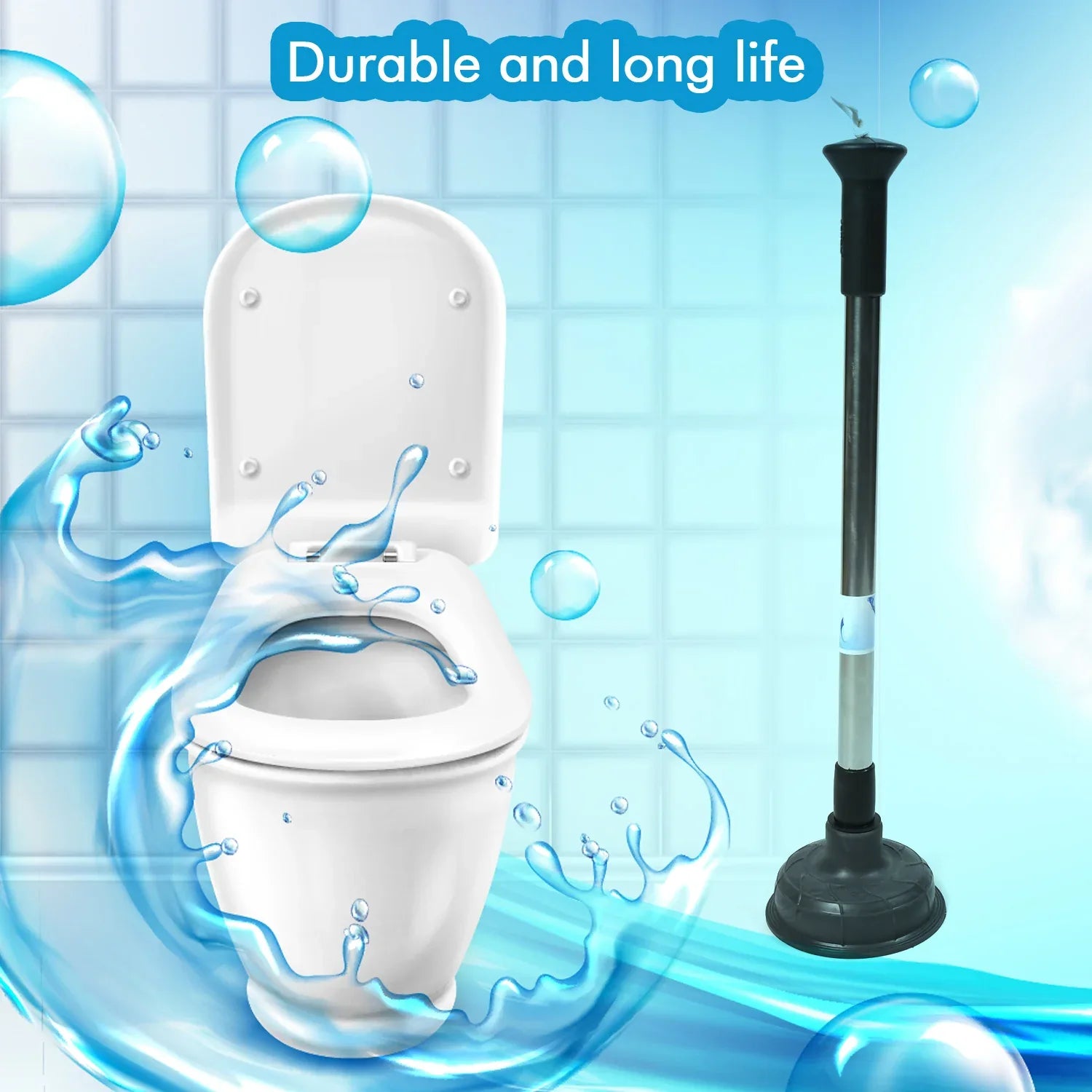 4032 Drain Unblocker Cleaner Sink Plunger Cleaning Pump For Kitchen Sink Toilet Bathroomoilet_plunger_pump - Zidbik