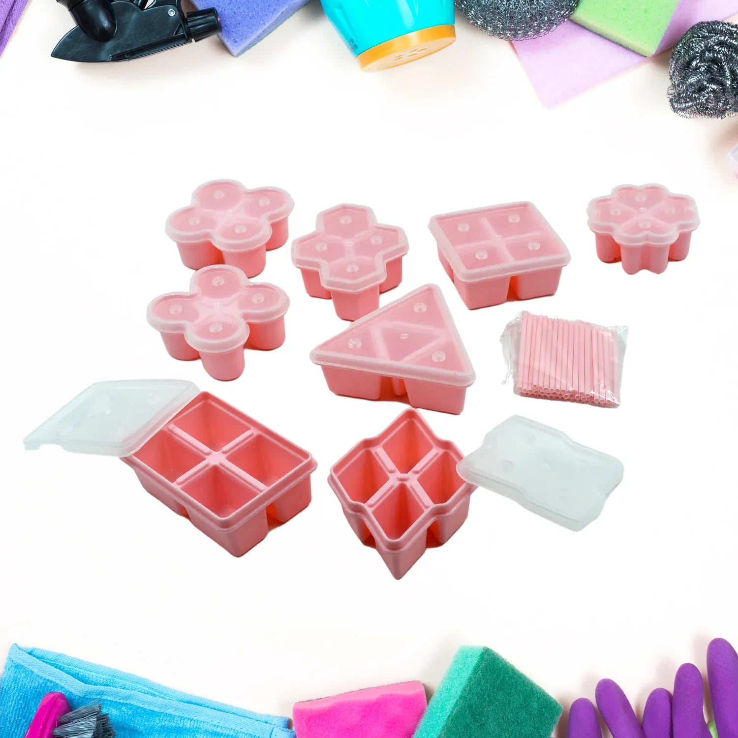 5958 Multi Design Ice Mold Set Multi Shaped Ice Mold Bpa Free Mold Ice Pop Mold Ice Maker Fun For Kids And Adults - Zidbik