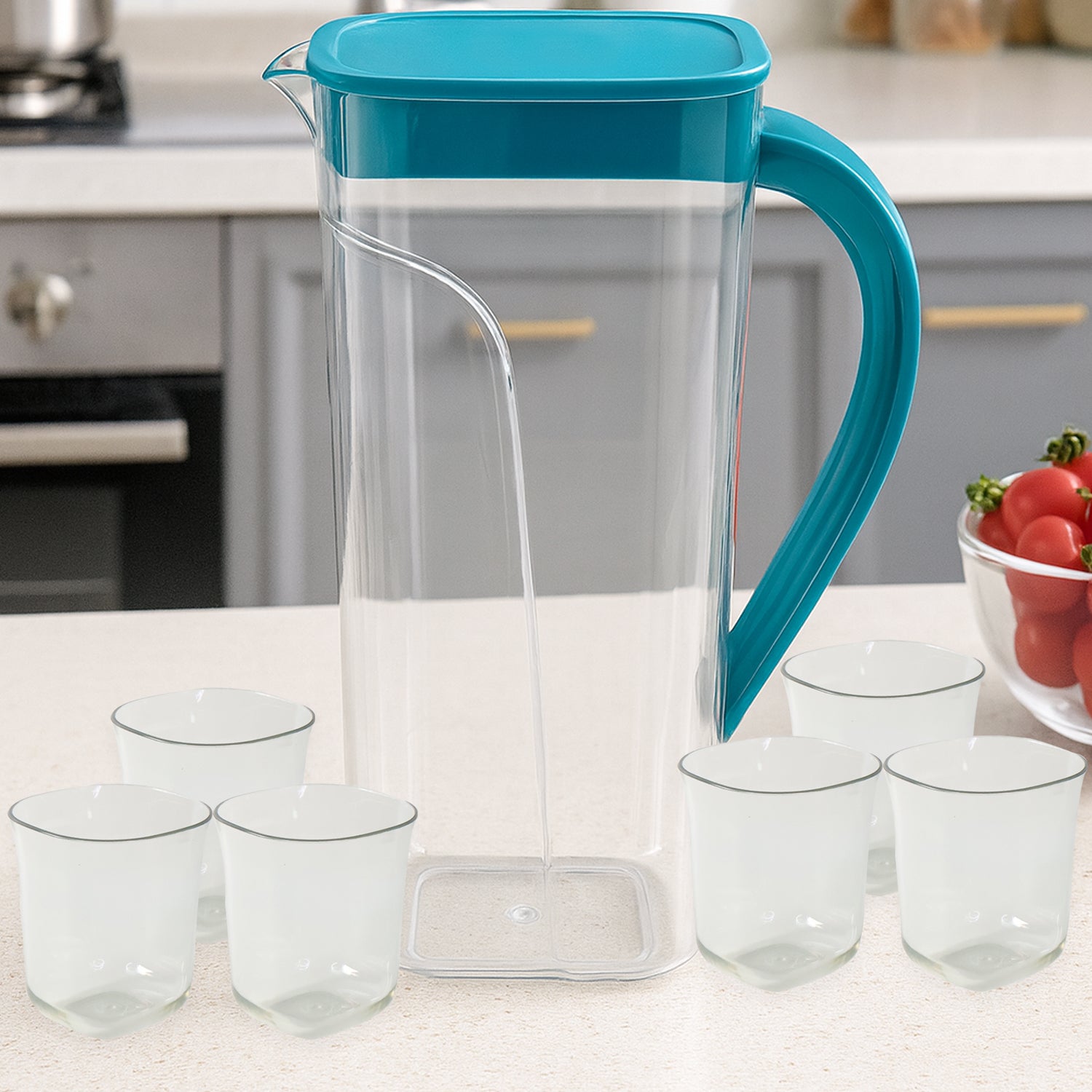 Supermom Marina Jug With 6 Glass Set - Zidbik