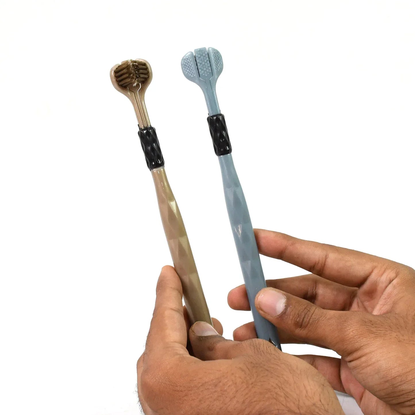 3 Sided Toothbrush Soft Bristle Toothbrush (2 Pc Set) - Zidbik