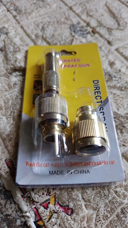 7588 Water Spray Nozzle For Water Pipe Booster Nozzle For Car Wash Nozzle With High Pressure Water Adjustable Brass Nozzle Water Spray Gun For Gardening Watering Tools - Zidbik