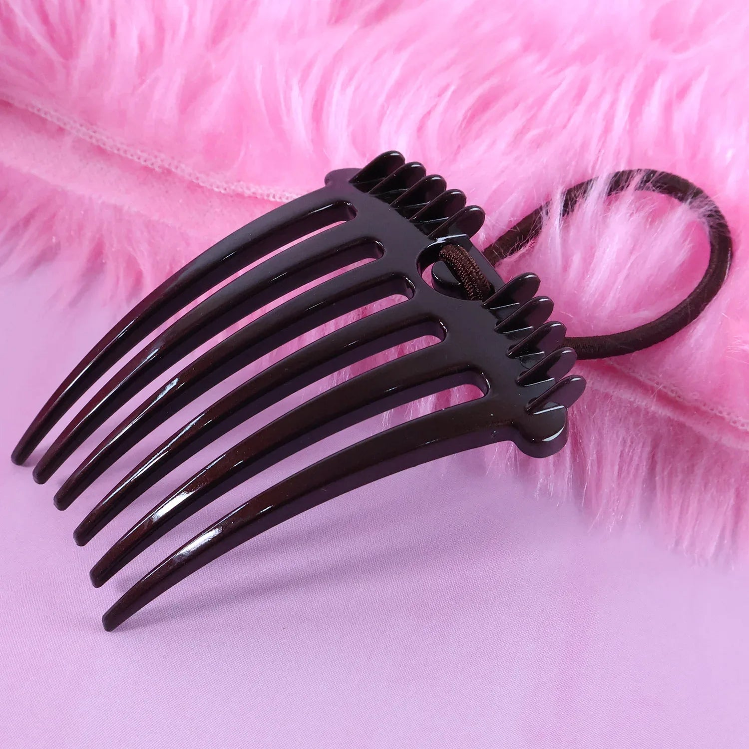 Ponytail Comb With Elastic Loop - (1 Pc) - Zidbik