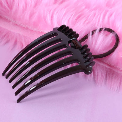 Ponytail Comb With Elastic Loop - (1 Pc) - Zidbik