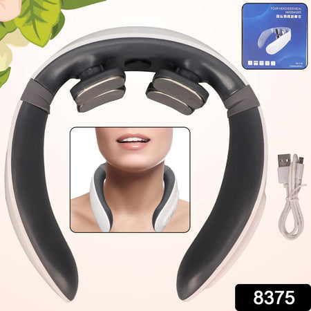 4 Heads Smart Electric Neck And Back Pulse Massager (1 Pc) - Zidbik