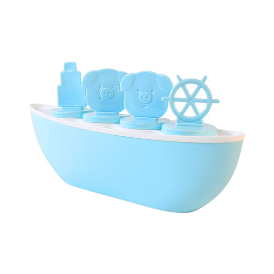 Creative Boat-shaped Ice Cream Mould With Cute Piggy - Zidbik
